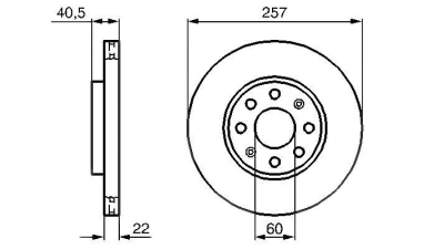 Disc frana BOSCH 0986479223 fata Opel Corsa D Corsa D Van Corsa E Van Corsa E Grande Punto (199) Punto (199) Adam Punto Evo (199)