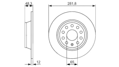 Disc frana BOSCH 0986479247 spate Vw Passat (362) Jetta 3 (1K2) Passat (3C2) Golf 6 (5K1) Golf 5 Variant (1K5) Golf 5 (1K1) Tiguan (5N) Golf 6 Variant (Aj5) Sharan (7N1, 7N2) Passat Variant (3C5) 