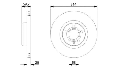 Disc frana BOSCH 0986479301 fata Audi A6 Avant (4F5, C6) A6 (4F2, C6)