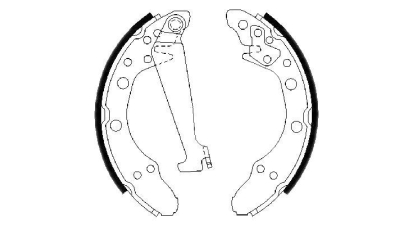 Set saboti frana BOSCH 0986487270 spate Skoda Rapid (Nh3) Fabia Combi (Nj5) Rapid Spaceback (Nh1) Cordoba (6K1, 6K2) Fabia Praktik Fabia Limuzina (6Y3) Golf 3 (1H1) Golf 2 (19E, 1G1) Fox (5Z1, 5Z3)