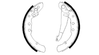 Set saboti frana BOSCH 0986487281 spate Vw Golf 2 (19E, 1G1) Caddy 2 Combi (9K9B) Caddy 2 Caroserie (9K9A) Caddy 1 (14) Inca (6K9) Golf 3 (1H1) Passat (3A2, 35I) Passat Variant (3A5, 35I) 100 (44