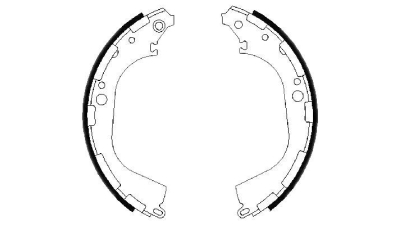 Set saboti frana BOSCH 0986487464 spate Nissan Pick Up (D22) Navara (D22) Pick Up (D21) Pathfinder (R50) Np300