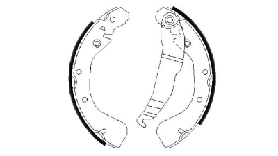 Set saboti frana BOSCH 0986487554 spate Opel Astra G Combi (F35) Astra G Limuzina (F69) Astra G Hatchback (F48, F08) Zafira A (F75) Vectra B Hatchback (38) Vectra B Combi (31) Vectra B (36) Combo Caro