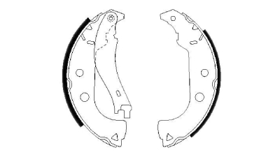 Set saboti frana BOSCH 0986487629 spate Fiat Strada Pick-Up (178E) Palio Weekend (178Dx) Strada Pick-Up (578) Musa (350) Fiorino Caroserie (146) Fiorino Pick Up (146) Idea