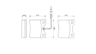 Set placute frana BOSCH 0986494000 spate Mercedes-Benz Vito Bus (638) Vito Caroserie (638) V-Class (638/2)