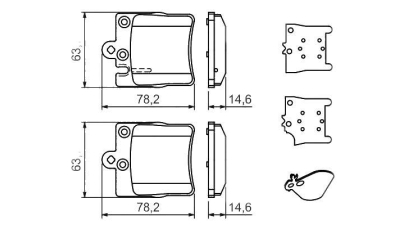 Set placute frana BOSCH 0986494022 fata spate Mercedes-Benz Clk (C209) Clk Cabriolet (A208) Fabia Limuzina (6Y3) Clc-Class (Cl203) Clk Cabriolet (A209) Clk (C208) E-Class (W210) Fabia Praktik Fabia Co