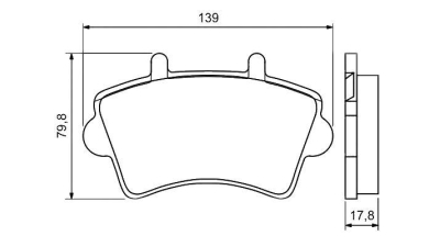 Set placute frana BOSCH 0986494031 fata Renault Master 2 Bus (Jd) Movano Platou / Sasiu (U9, E9) Master 2 Caroserie (Fd) Master 2 Platou / Sasiu (Ed/Hd/Ud) Movano Caroserie (F9) Interstar Caroserie