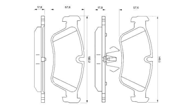 Set placute frana BOSCH 0986494096 fata Bmw 3 (E90) 1 (E87)