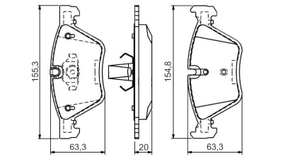 Set placute frana BOSCH 0986494118 fata Bmw 3 Cupe (E92) 3 Touring (E91) 5 (E60) 5 Touring (F11) Z4 (E89) X1 (E84) 5 Touring (E61) 5 (F10, F18) 3 (E90) 3 Cabriolet (E93)