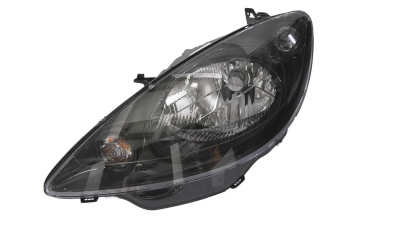 Far Peugeot 1007 09.2005-11.2009 VALEO partea Dreapta tip bec H4, culoare rama negru
