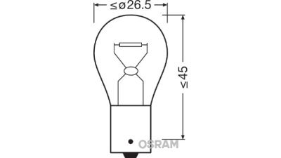 Bec semnalizare Osram, 12V; 21W; BAU15s; 7507-02B, set 2 buc.