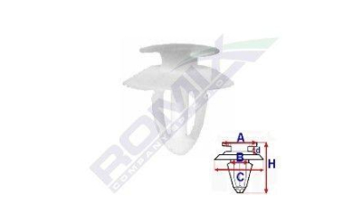 Clips, Agrafa fixare Mercedes W123, 76-, Aftermarket 1082130