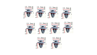 Clema ornamente BMW Seria 1 (F40), 06.2019-, Seria 3 (G20/G21), 03.2019-, Seria 5 (F10/F11), 12.2009-, Seria 7 (G11/G12), 07.2015-; X5 (G05), 11.2018-, haion, 10 buc la set, Haion