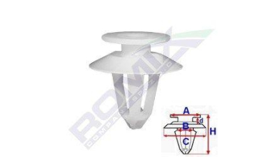 Clips, Agrafa fixare Mercedes W203(C-Kl), 00-, Aftermarket 1090133, 10 buc
