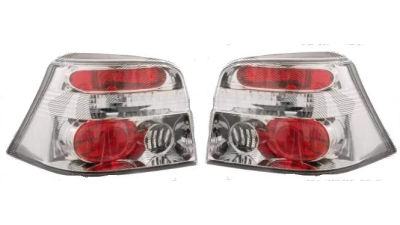Set stopuri spate tuning, lampa VW Golf 4 Hatchback 08.1997-09.2003 BestAutoVest partea Dreapta/ Stanga, silver/transparent, fara suport becuri