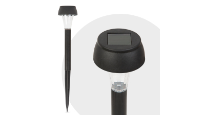 Lampa solara LED, alb rece - negru - material plastic, 1 buc., 11260
