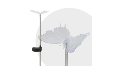 Lampa solara rgb LED - model „fluture”-, 1 buc., 11393