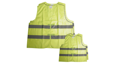 Vesta reflectorizanta verde Family Pack, set 4 veste , adulti + copii
