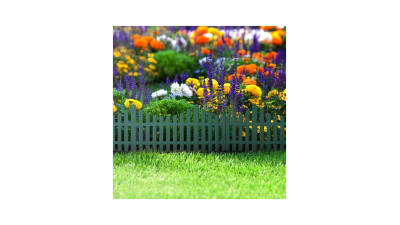 Bordura pentru pat de flori / gard - 60 x 23 cm - verde, 1 buc., 11468K