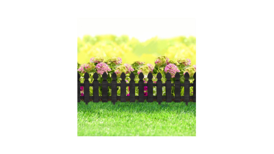 Bordura pentru pat de flori / gard - extensibil, 51 x 30 cm - negru, 1 buc., 11473B