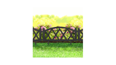 Bordura pentru pat de flori / gard - extensibil, 59,5 x 24 cm - negru, 1 buc., 11474A
