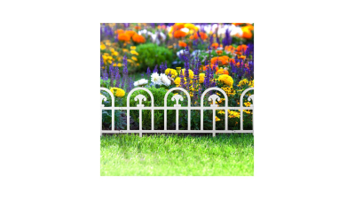 Bordura pentru pat de flori / gard - 60 x 30 - alb, 1 buc., 11476A
