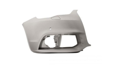 Parte laterala bara , colt lateral flaps fata dreapta Audi A1 (8x), 04.2010-01.2015, cu gaura pentru senzori de parcare si spalator, primer, 8X0807066CGRU