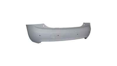 Bara spate Audi A1 (8X), 04.2010-01.2015, Primerizat, cu orificii pentru senzori de parcare, 8X0807067AGRU, 130096