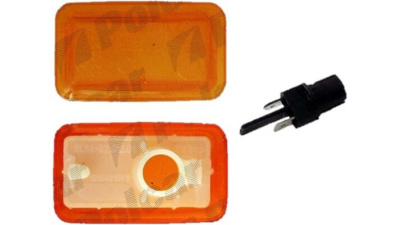 Lampa semnalizare laterala Volkswagen Golf 2 (19e/1g), 1983-1992; Caddy 1 (14 usi), 12.1982-11.1995, fata, Stanga = Dreapta, W5W; portocaliu; cu suport becuri, HELLA