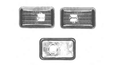 Lampa semnalizare laterala Volkswagen Jetta (Typ 16), 1979-01.1984; Jetta (16e/19e /1g2), 02.1984-12.1991; Scirocco 2 (53b) 06.1981-09.1992, fata, Stanga = Dreapta, 08.1984-, fumuriu, transparent;