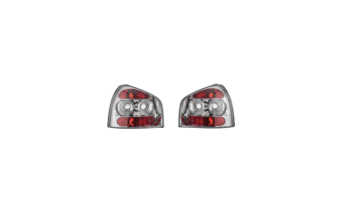 Set stopuri tuning AUDI A3 (8L), 01.1996-04.2003, Taiwan, partea stanga+dreapta, transparent, argintiu;