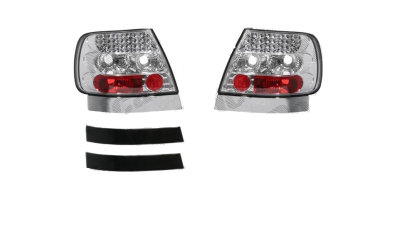 Set stopuri tuning AUDI A4 (B5), 11.1994-09.2001, model SEDAN, Taiwan, partea stanga+dreapta, LED; transparent, argintiu;