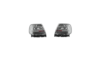 Set stopuri tuning AUDI A4 (B5), 11.1994-09.2001, model SEDAN, Taiwan, partea stanga+dreapta, LED; transparent, argintiu; cu locas bec;