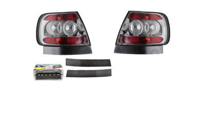 Set stopuri tuning AUDI A4 (B5), 11.1994-09.2001, model SEDAN, Taiwan, partea stanga+dreapta, transparent, argintiu;