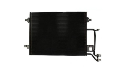Condensator climatizare VW Passat (B5), 09.1999-11.2000, motor 2.8 V6, 132kw/140 kw benzina, full aluminiu brazat, 610 (580)x417x18 mm, fara filtru uscator