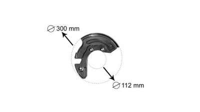 Protectie stropire disc frana Audi A4 (B5), 11.1994-09.2001, A6 (C5), 05.1997-01.2005, Vw Passat (B5), 09.1996-01.2005, fata, Stanga, metal