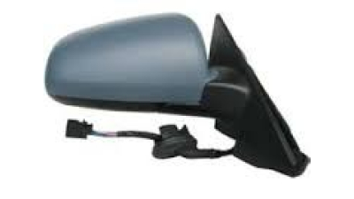 Oglinda exterioara Audi A6 (C5) Sedan/Avant 05.1997-01.2005 partea stanga View Max Crom Asferica Carcasa Neagra, cu primer , electrica cu pliere, incalzita