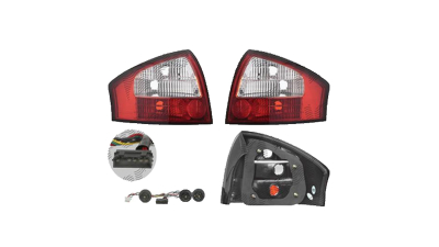 Set stopuri Spate Audi A6 (C5), 05.1997-01.2005, Sedan, partea Stanga+Dreapta, transparent; tuning; Omologare: ECE, Taiwan