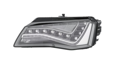 Far Audi A8 (D4/4f), 12.2009-11.2013, partea Stanga, cu lumina dinamica pentru viraje; LED; electric; fara unitate control LED, HELLA