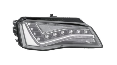 Far Audi A8 (D4/4f), 12.2009-11.2013, partea Dreapta, cu lumina dinamica pentru viraje; LED; electric; fara unitate control LED, HELLA