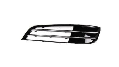 Grila bara fata AUDI A8 (D4/4F), 2010-11.2013, fata, partea stanga, cromat/negru; fara locas proiector