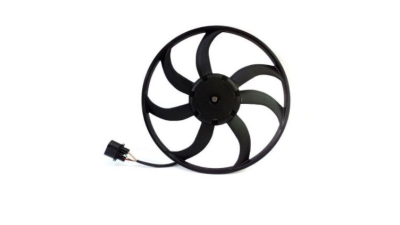 GMV ventilator radiator VW Touran (1T), 01.2007-2010, motor 1.6, 2.0, benzina, 1.9 TDI, diesel, 400 W; 410 mm; 4 pini, tip Siemens