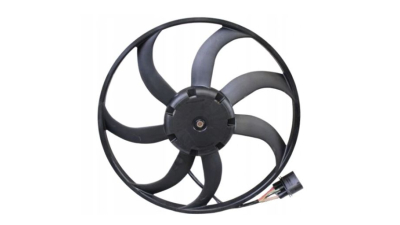 GMV ventilator radiator VW Touran (1T), 01.2007-2010, motor 1.6, 2.0, benzina, 1.9 TDI, diesel, 400 W; 410 mm; 4 pini, tip Siemens