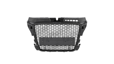 Grila masca fata AUDI A3 (8P), 04.2008-10.2012,Negru stralucitor; fara emblema