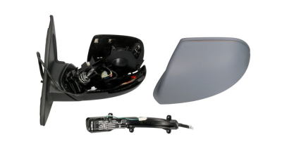 Oglinda usa exterioara Audi A3 (8p), 2010-10.2012, 5 Usi, partea Stanga, reglare electrica; grunduit; incalzit; sticla asferica; geam cromat; rabatabil; 10 pini; cu Lucas, SRL