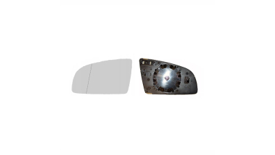 Geam oglinda exterioara cu suport fixare Audi A3 (8p), 05.2003-04.2008; A4 (B6/B7), 11.2000-03.2008, A6 (C6), 05.2004-10.2008; A8 (D3), 01.2003-2008, partea Dreapta, incalzit; sticla convexa; geam cromat, View Max