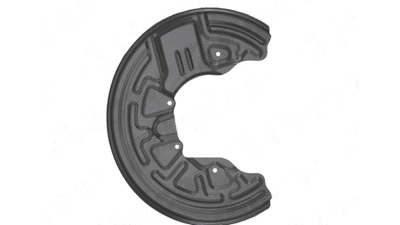 Protectie stropire disc frana Audi A4 (B6), 11.2000-11.2004, fata, Stanga, metal