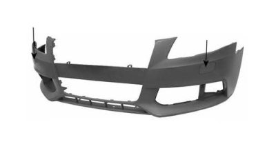 Bara fata Audi A4/S4 (B8) Sedan/Avant, 11.2007-10.2011, grunduita, cu gauri pentru spalatoare faruri, 8K0807105A