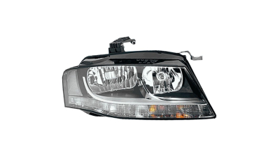Far Audi A4/S4 (B8) 11.2007-10.2011, partea Stanga, electric, cu motoras, cu lumini de zi, tip bec H7+H7, Depo