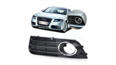 Grila bara fata Audi A4 B8 2007-2011, Stanga, grila proiector ceata cu element cromat 8K0807681A